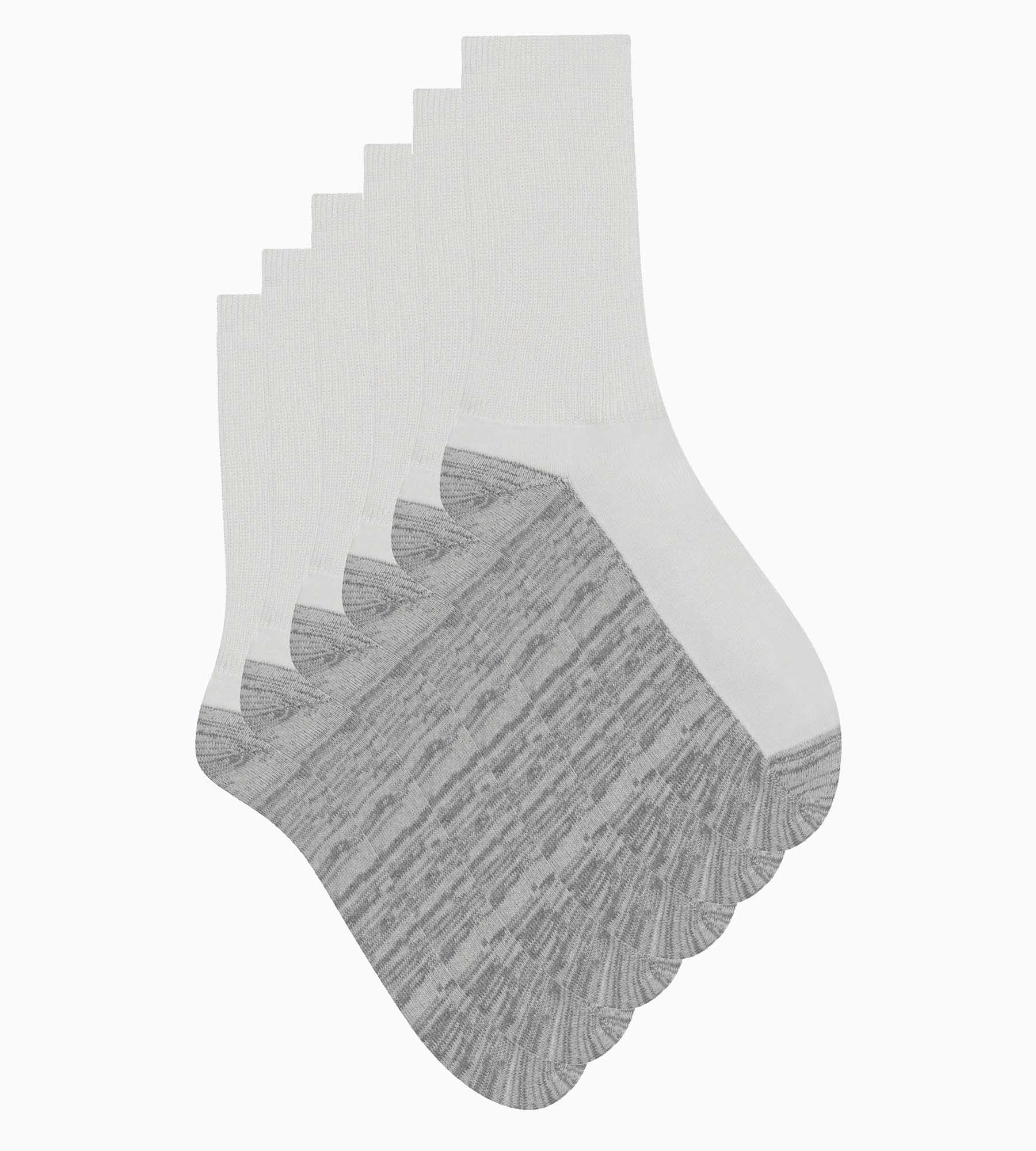 dim-lot-de-3-paires-chaussettes-homme-ecodim-sport-coton-blanc-gris image 2
