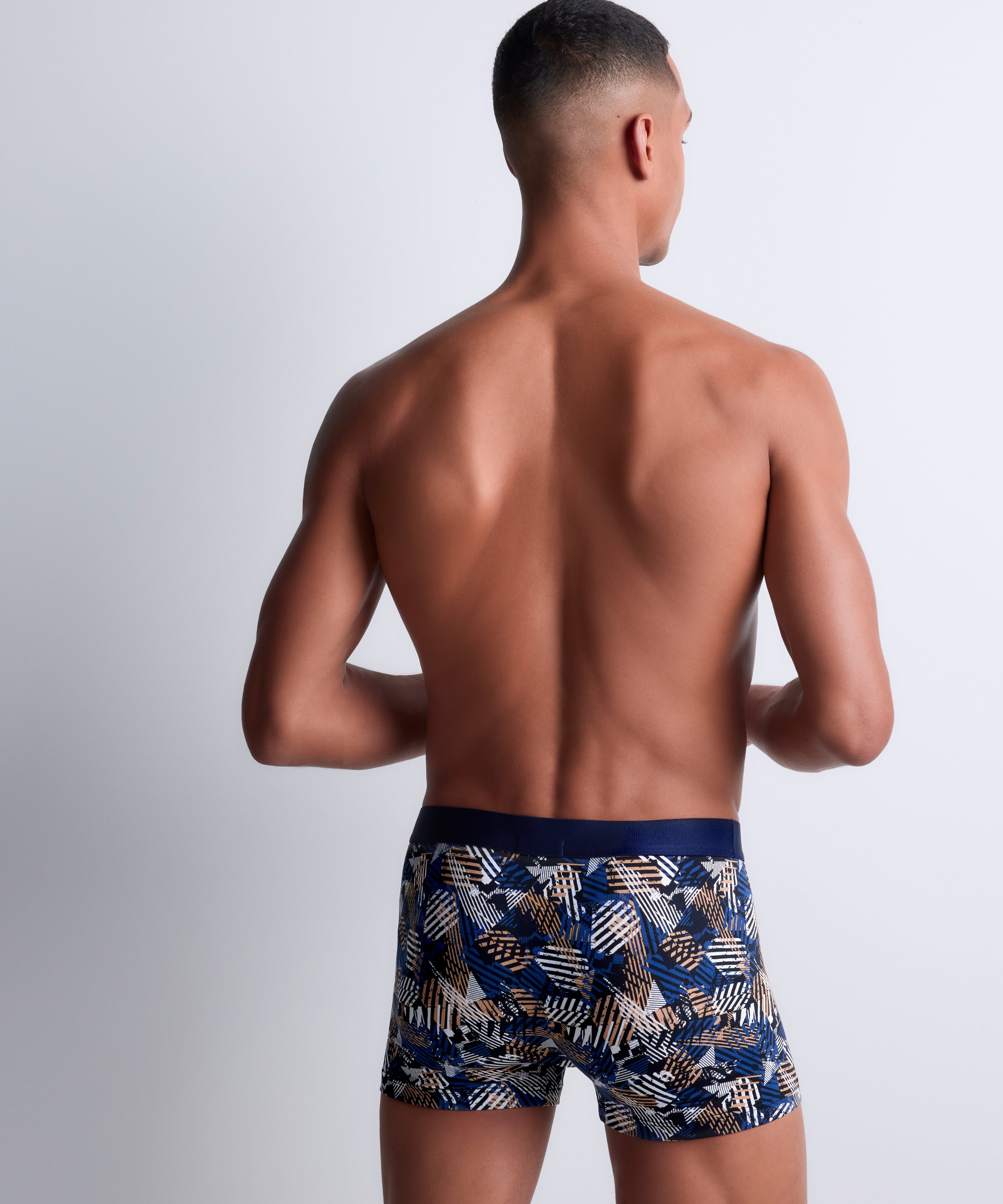 aubade-homme-boxer-psychedelik-stripes-coton-bio image 4
