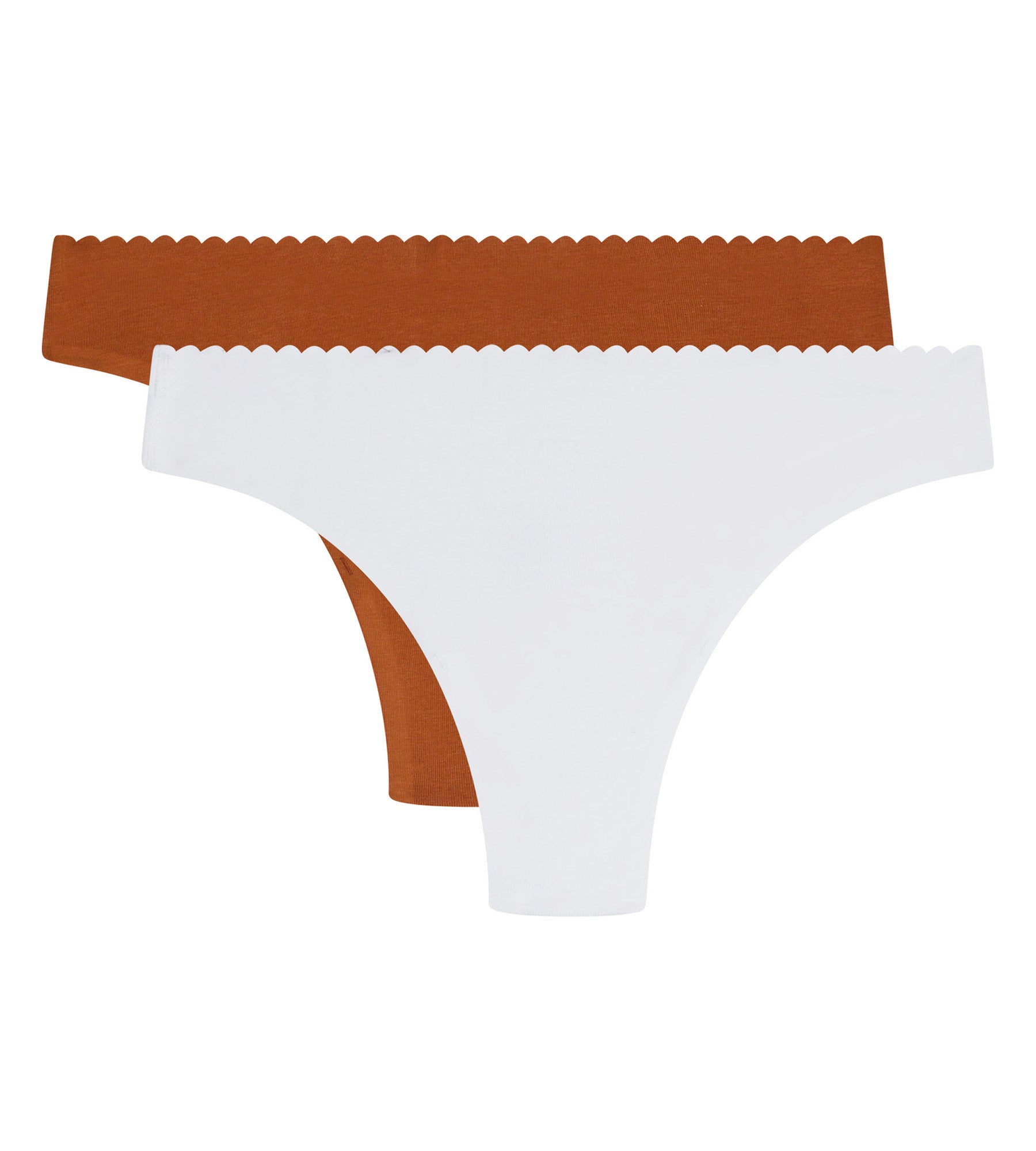 dim-lot-de-2-tangas-femme-blanc-et-brun-body-touch-easy image 5