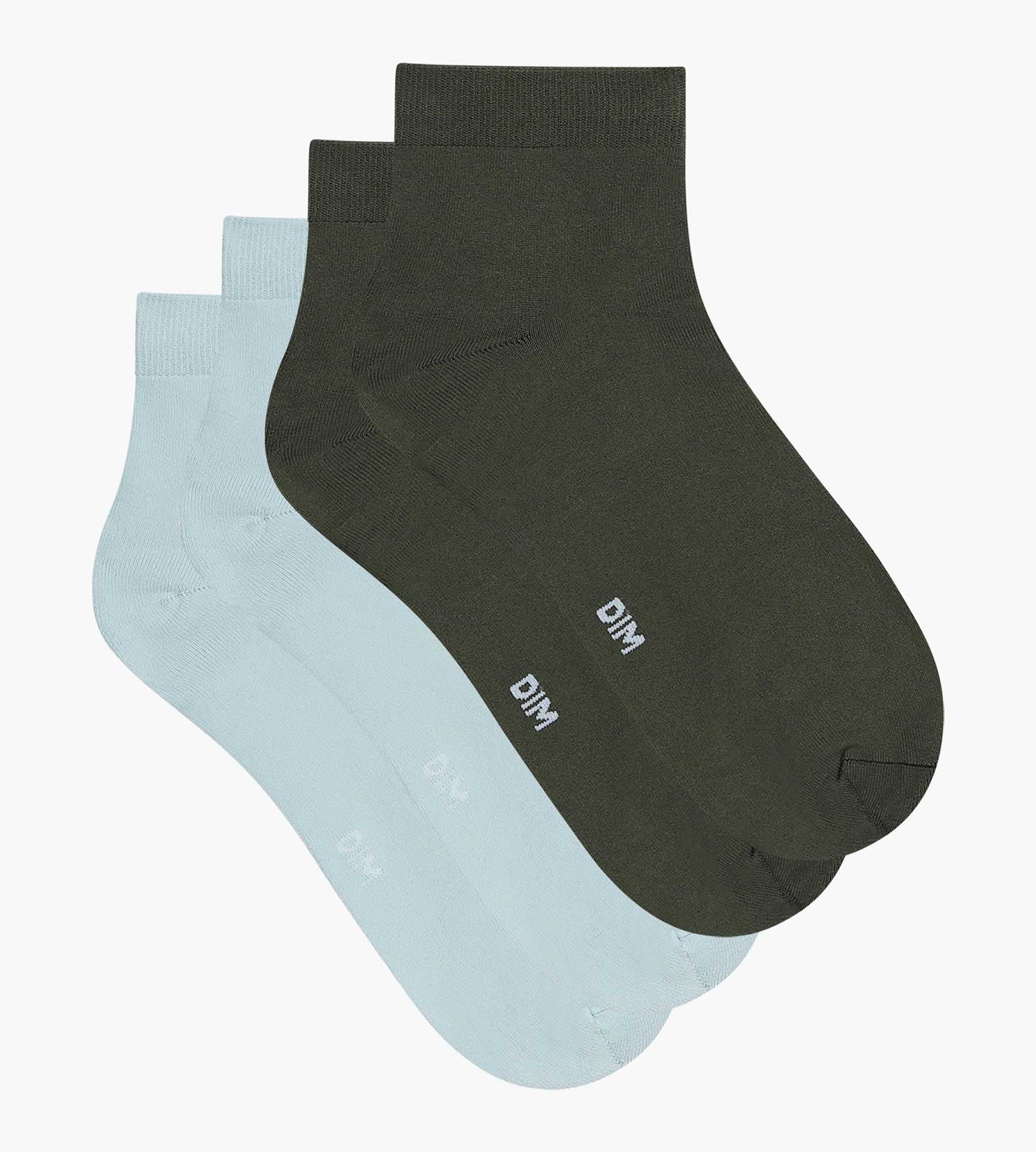 dim-lot-de-2-paires-de-chaussettes-femme-vert-bleu-skin image 2