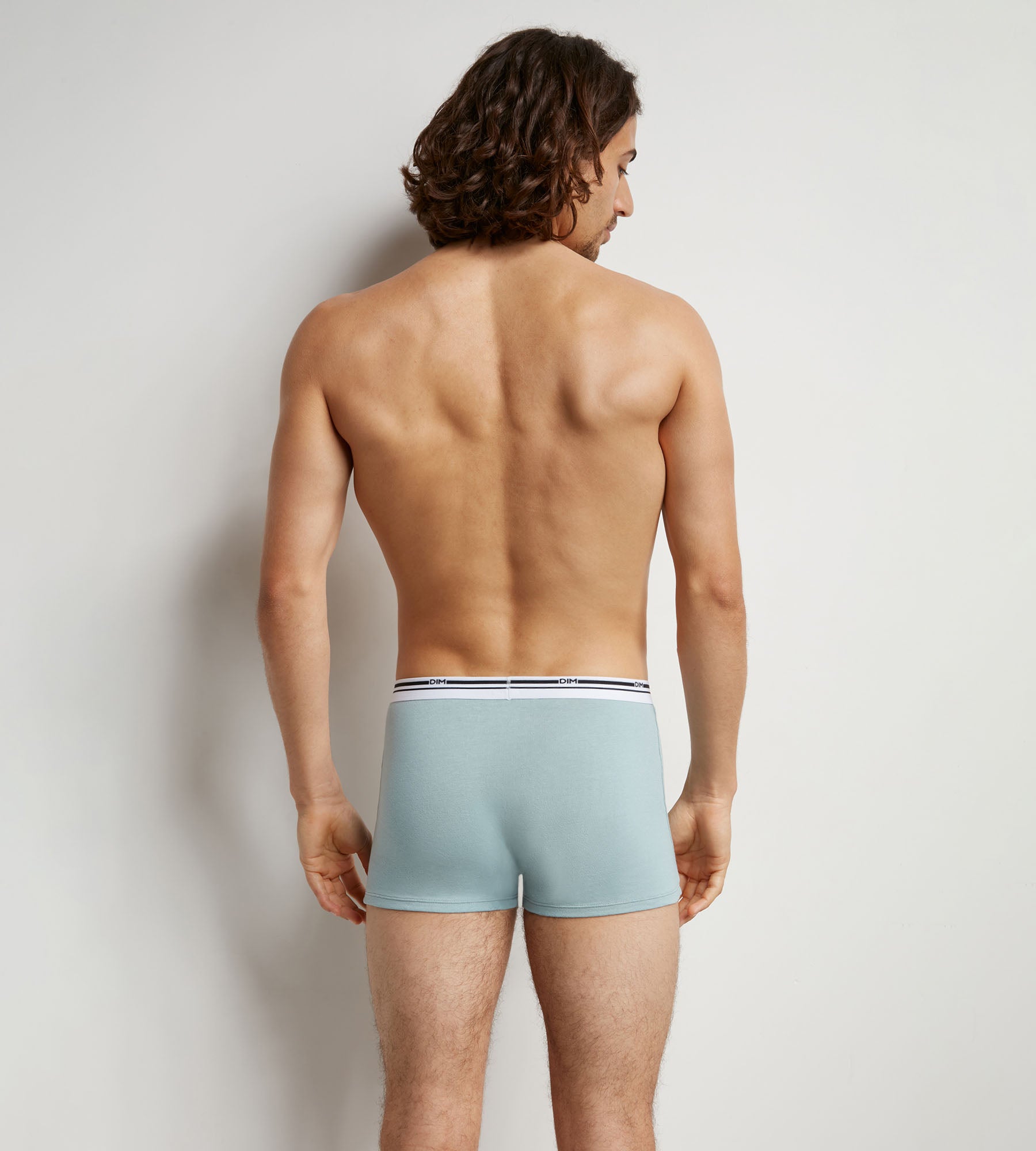 dim-classic-colors-bleu-gris-lot-de-3-boxers-coton-stretch-homme image 2