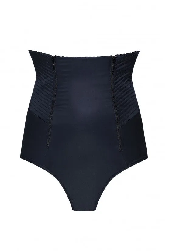 cadolle-rachel-culotte-corset-e-satin-noir-taille-haute image 1