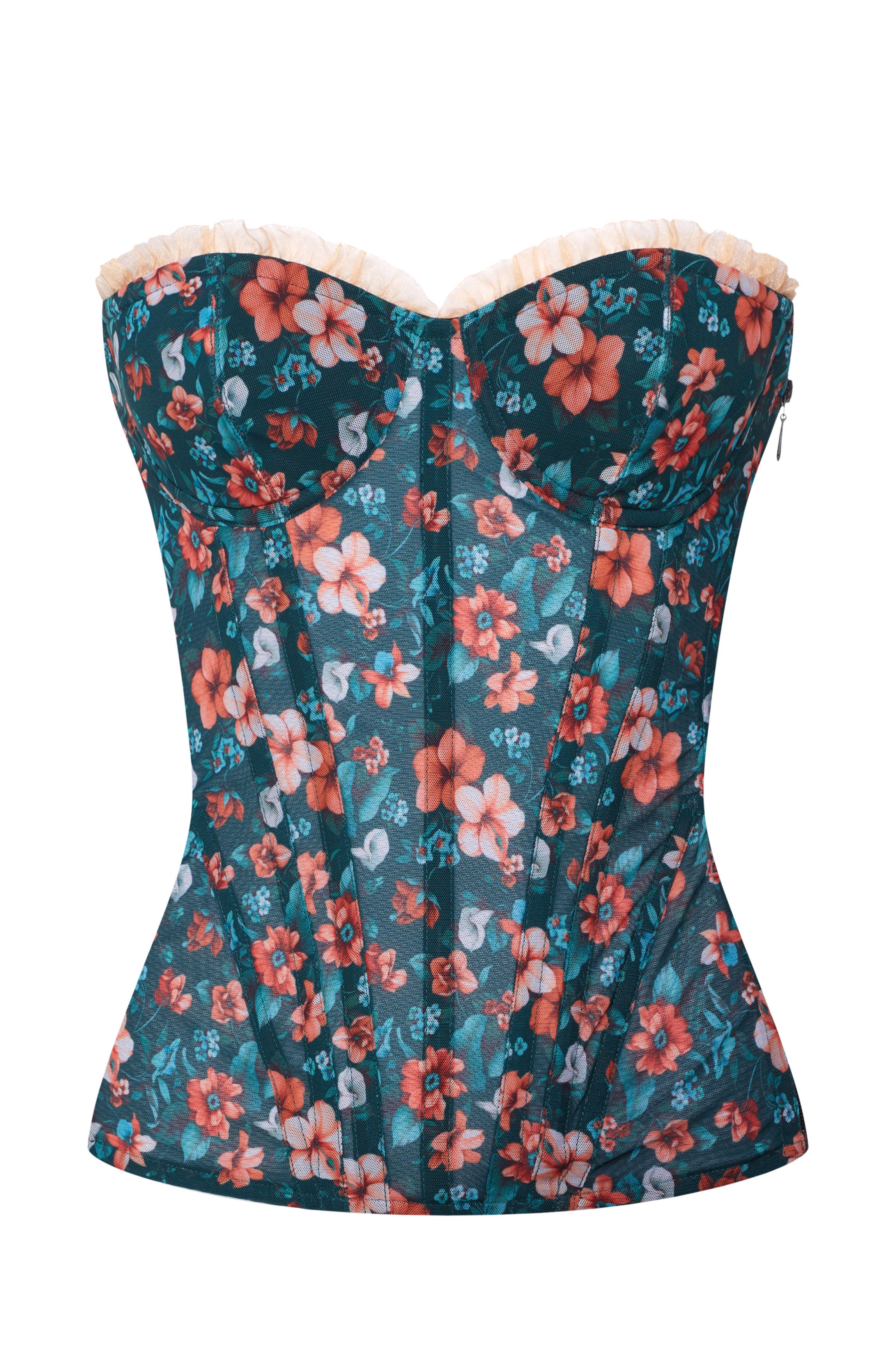 cadolle-corset-hibiscus-tulle-transparent-la-age-dos image 1