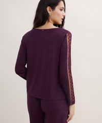 aubade-sweet-obsession-haut-manches-longues-deep-berry image 3