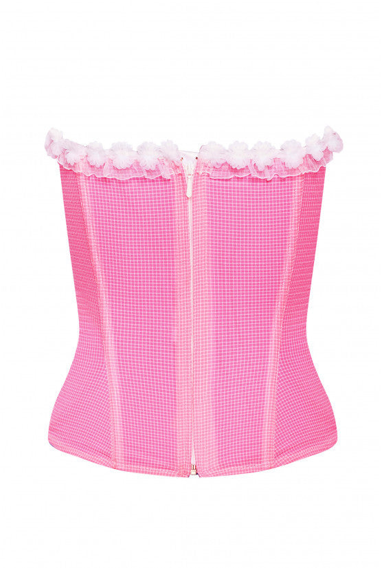 cadolle-victoria-bustier-corset-tulle-rose-fluo image 3