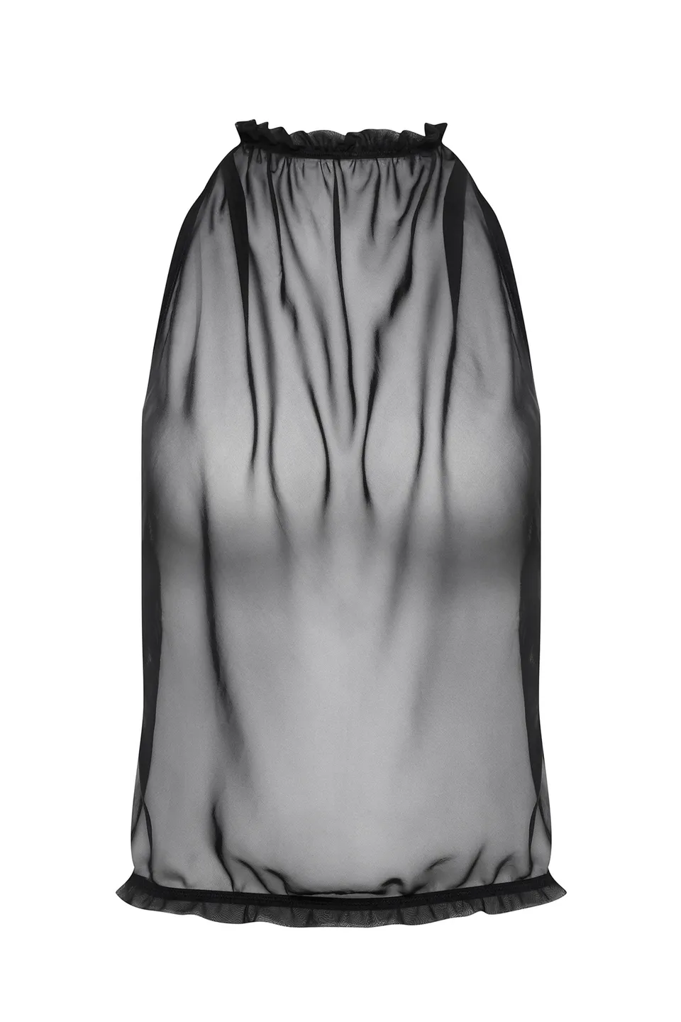 cadolle-top-mousseline-noire-dos-nu image 1
