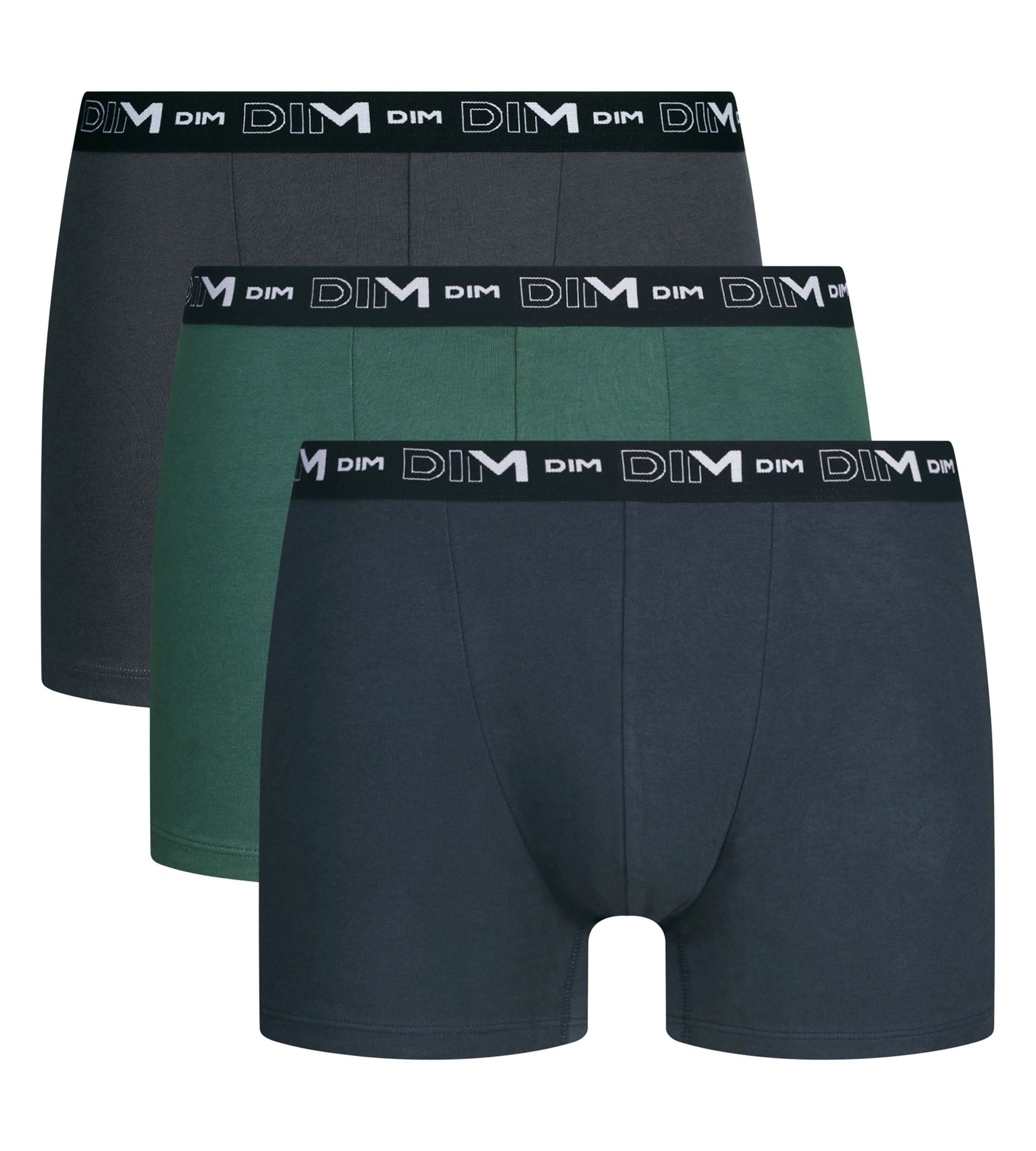 dim-lot-de-3-boxers-homme-coton-stretch-vert-n-buleuse image 3