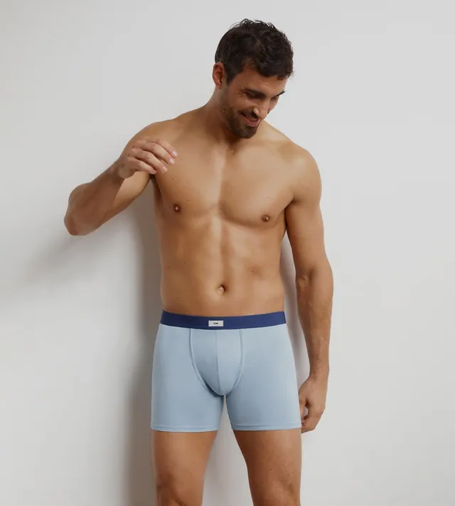 dim-trendy-boxer-long-homme-coton-azur image 1