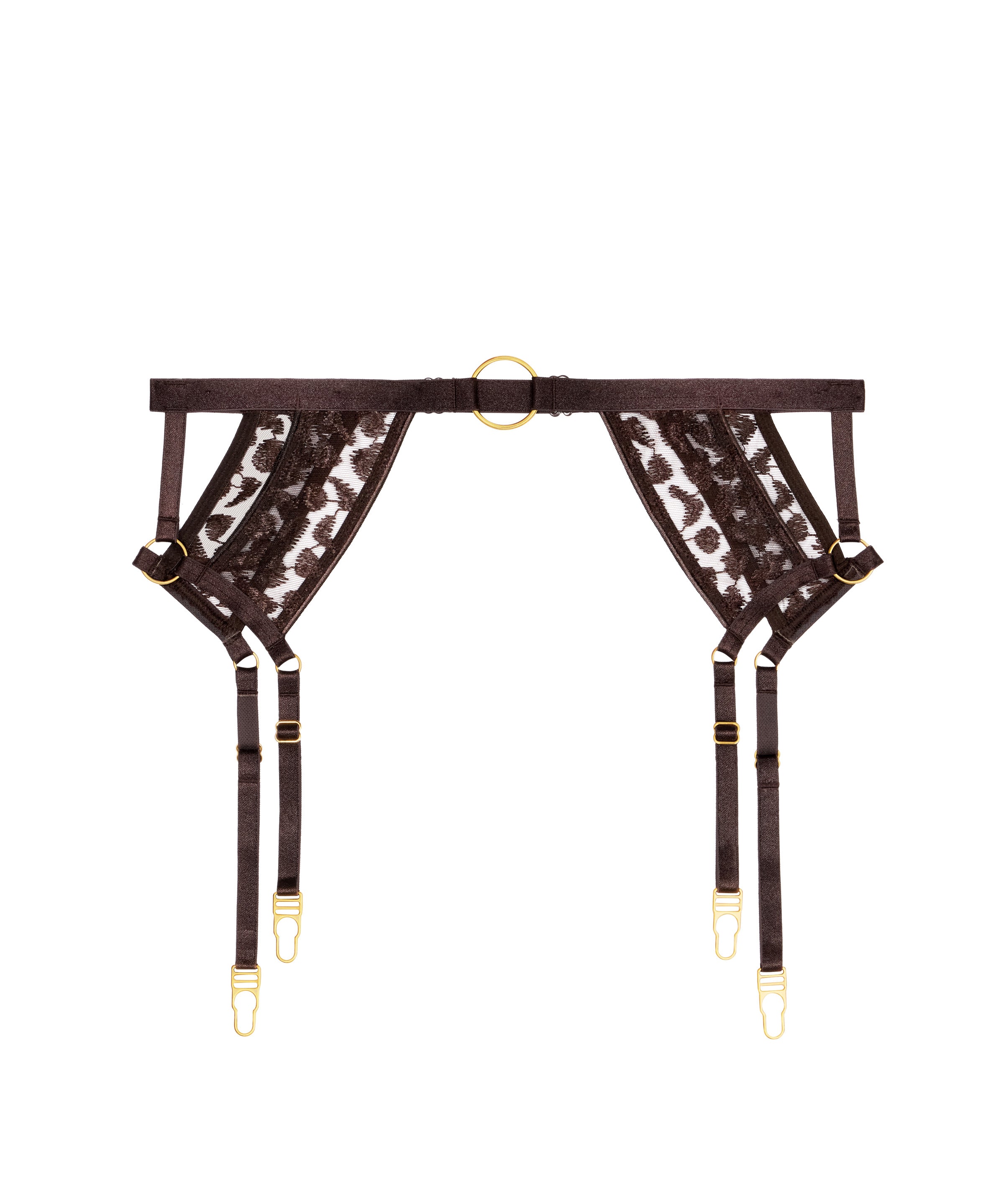 aubade-crazy-in-love-porte-jarretelles-satin-brown-3 image 1
