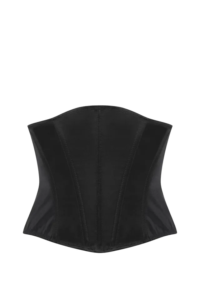 cadolle-serre-taille-noir-satin-coton-finon image 1
