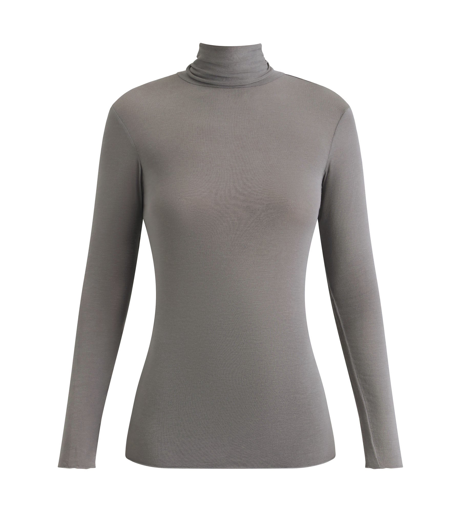 dim-thermal-t-shirt-femme-col-montant-gris-modal-cachemire image 3