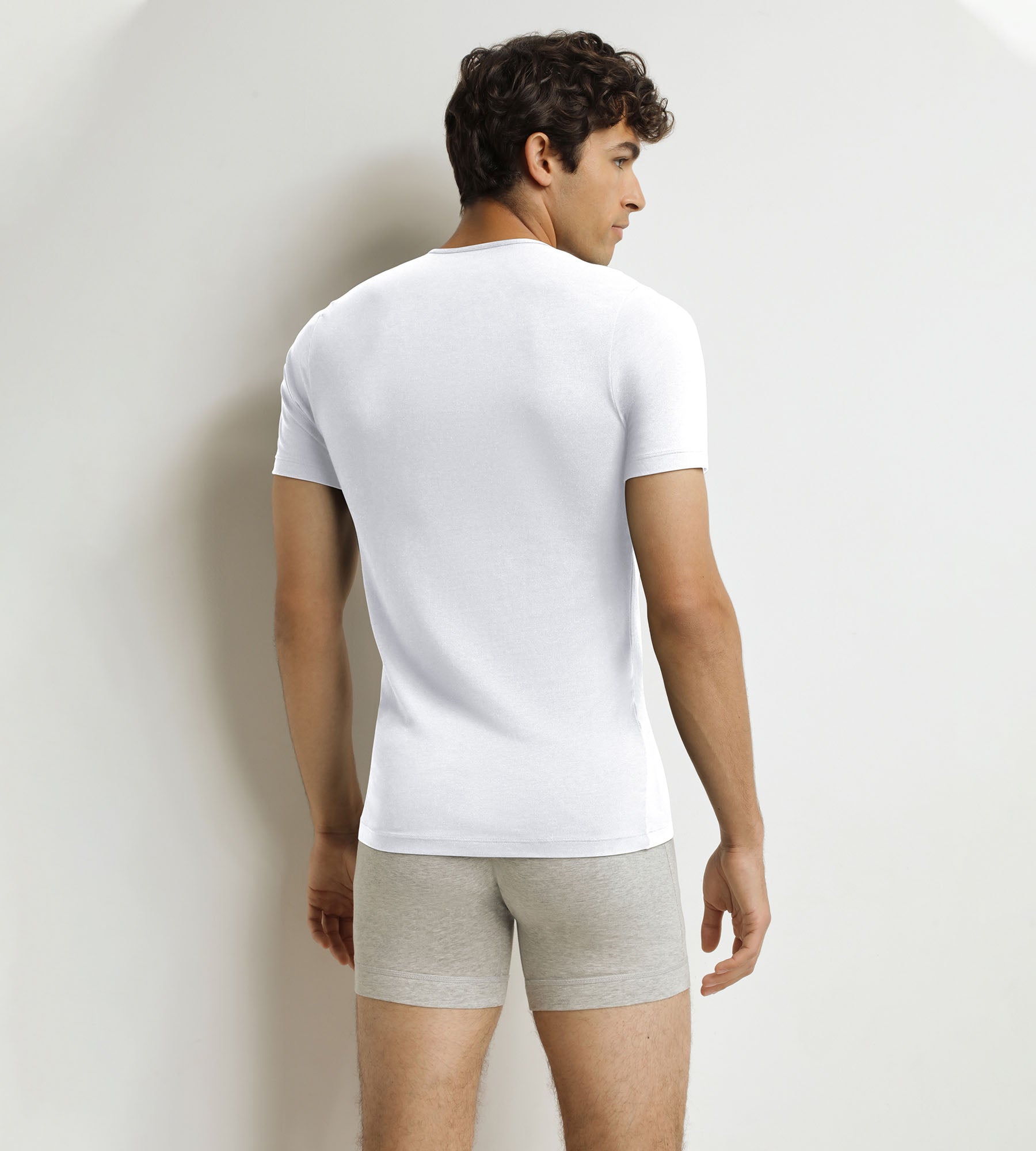 dim-thermal-t-shirt-homme-manches-courtes-blanc image 2