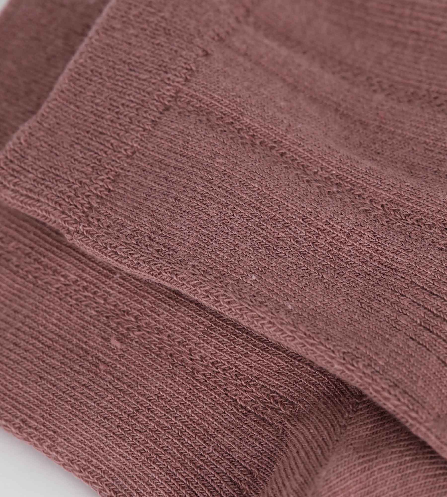 dim-la-mode-chaussettes-femme-coton-pointelle-vieux-rose image 3