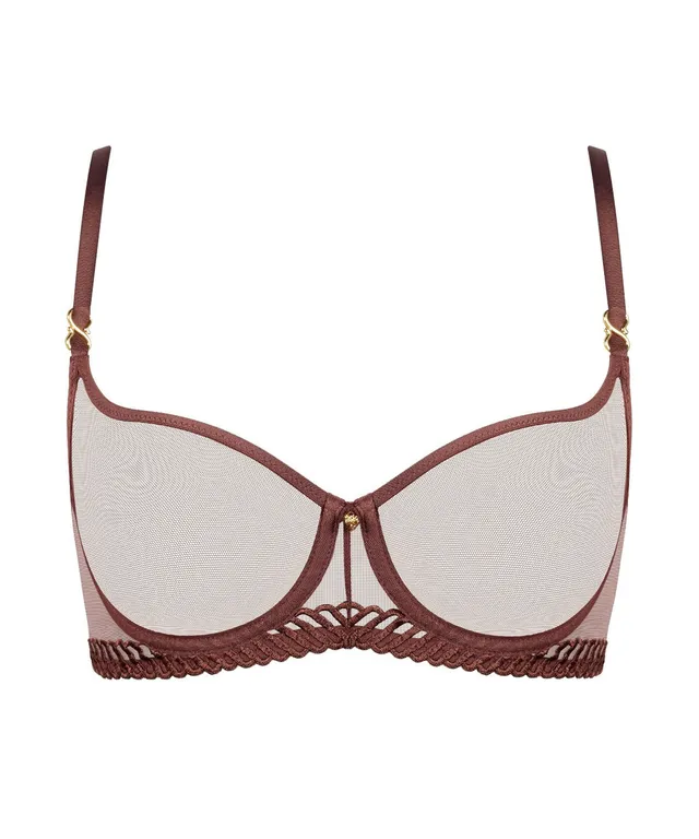aubade-sheer-emotion-soutien-gorge-corbeille-demi-bonnet-sepia image 1