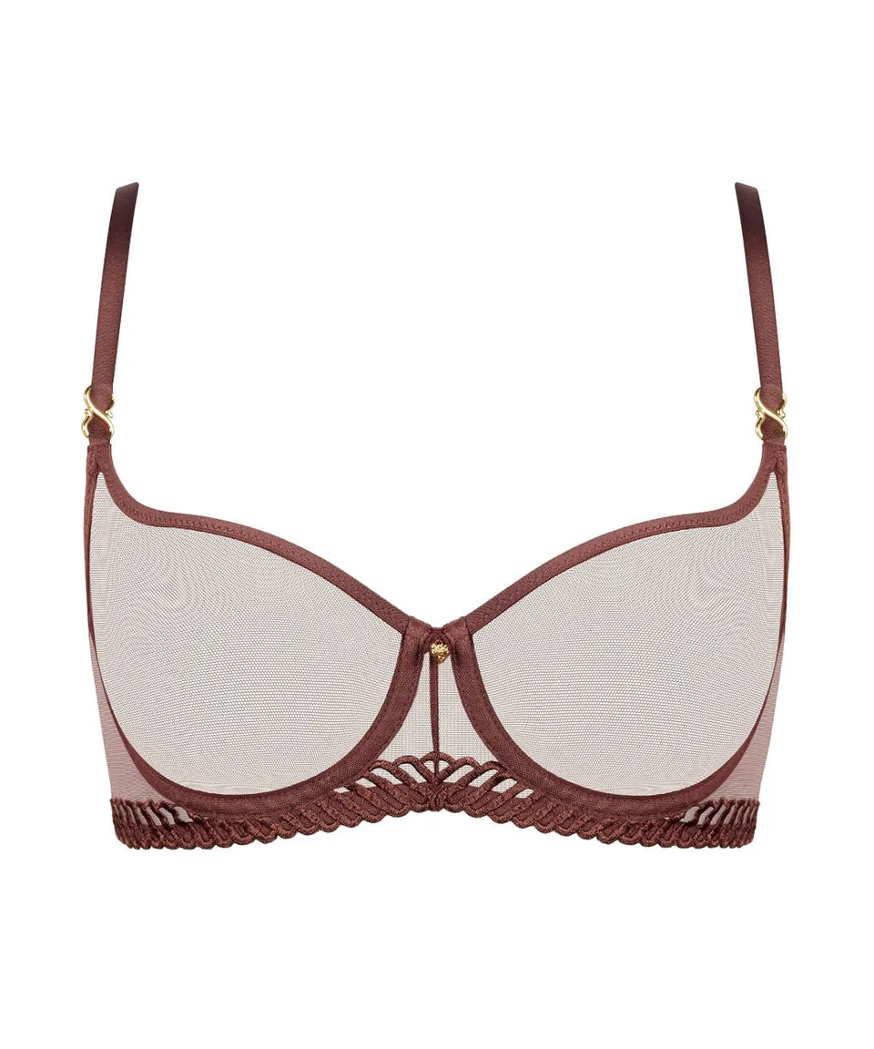 aubade-sheer-emotion-soutien-gorge-demi-coque-sepia image 1