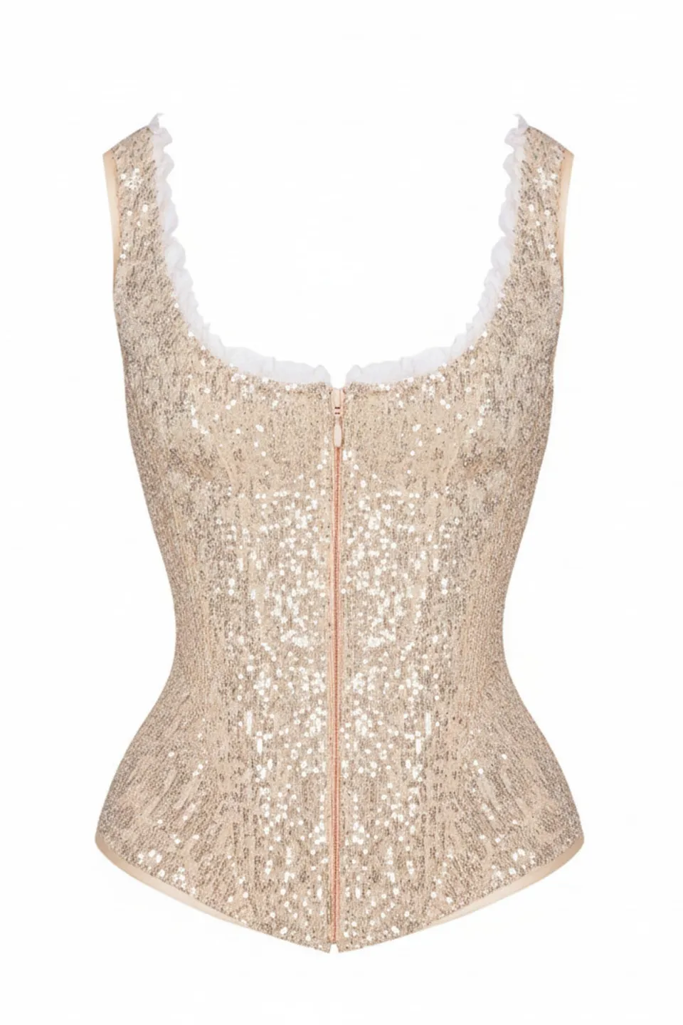 cadolle-keiko-corset-sequins-nude image 1