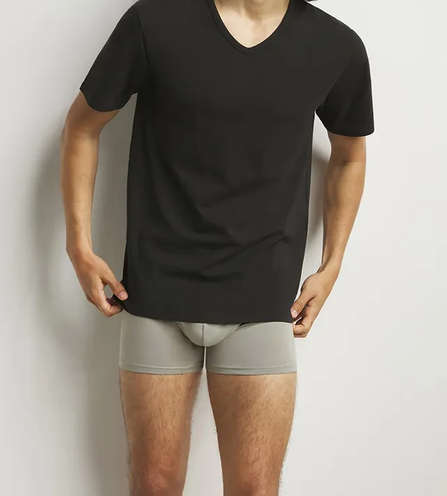 dim-lot-de-2-t-shirts-homme-regul-activ-col-v-noir image 1