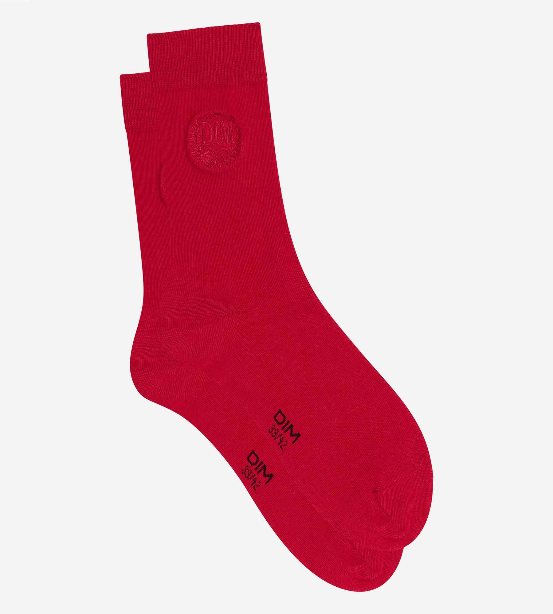 dim-coton-fancy-chaussettes-homme-rouge image 2