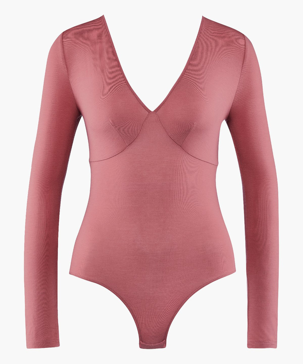 aubade-lazy-days-body-manches-longues-rosewood image 1