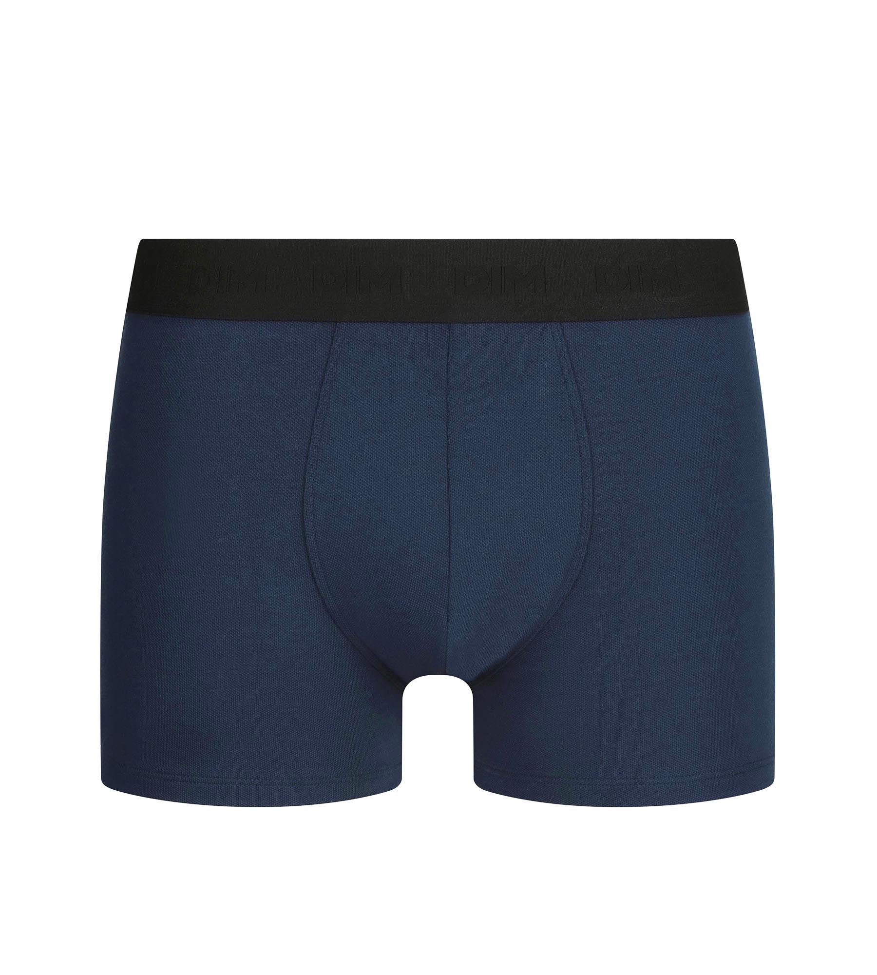 dim-smart-boxer-homme-coton-modal-piqu-bleu-fonc image 3