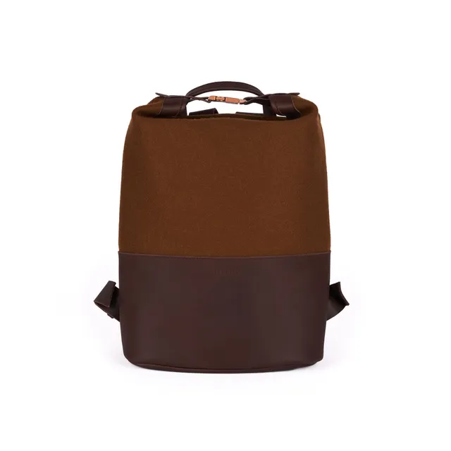 atelier-tuffery-sac-dos-cuir-laine-fran-aise-chocolat image 1