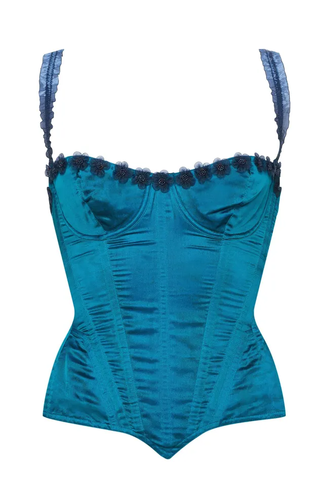 cadolle-cleves-corset-organza-paon-la-age image 1