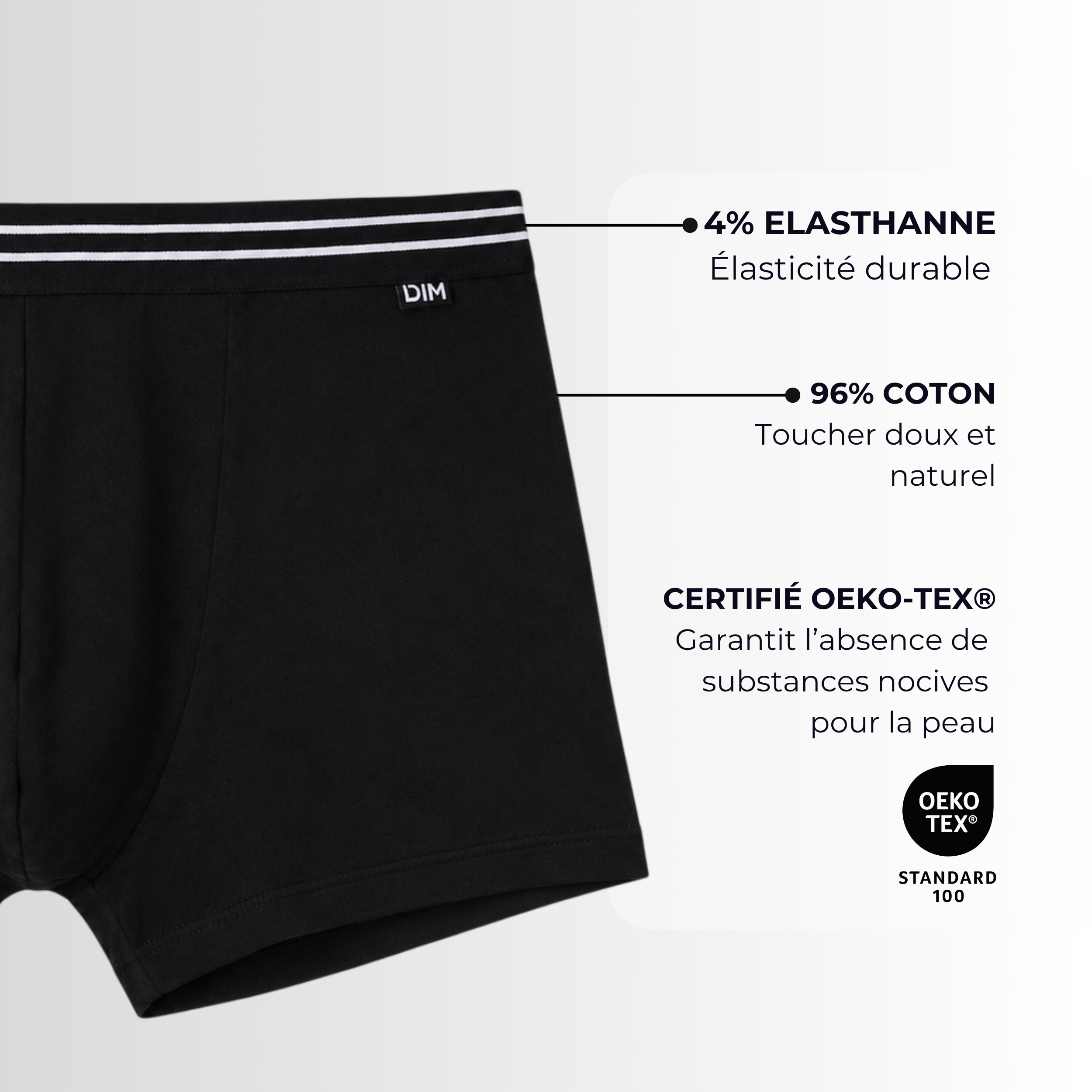 dim-lot-de-4-boxers-homme-ecodim-coton-stretch-noir image 6