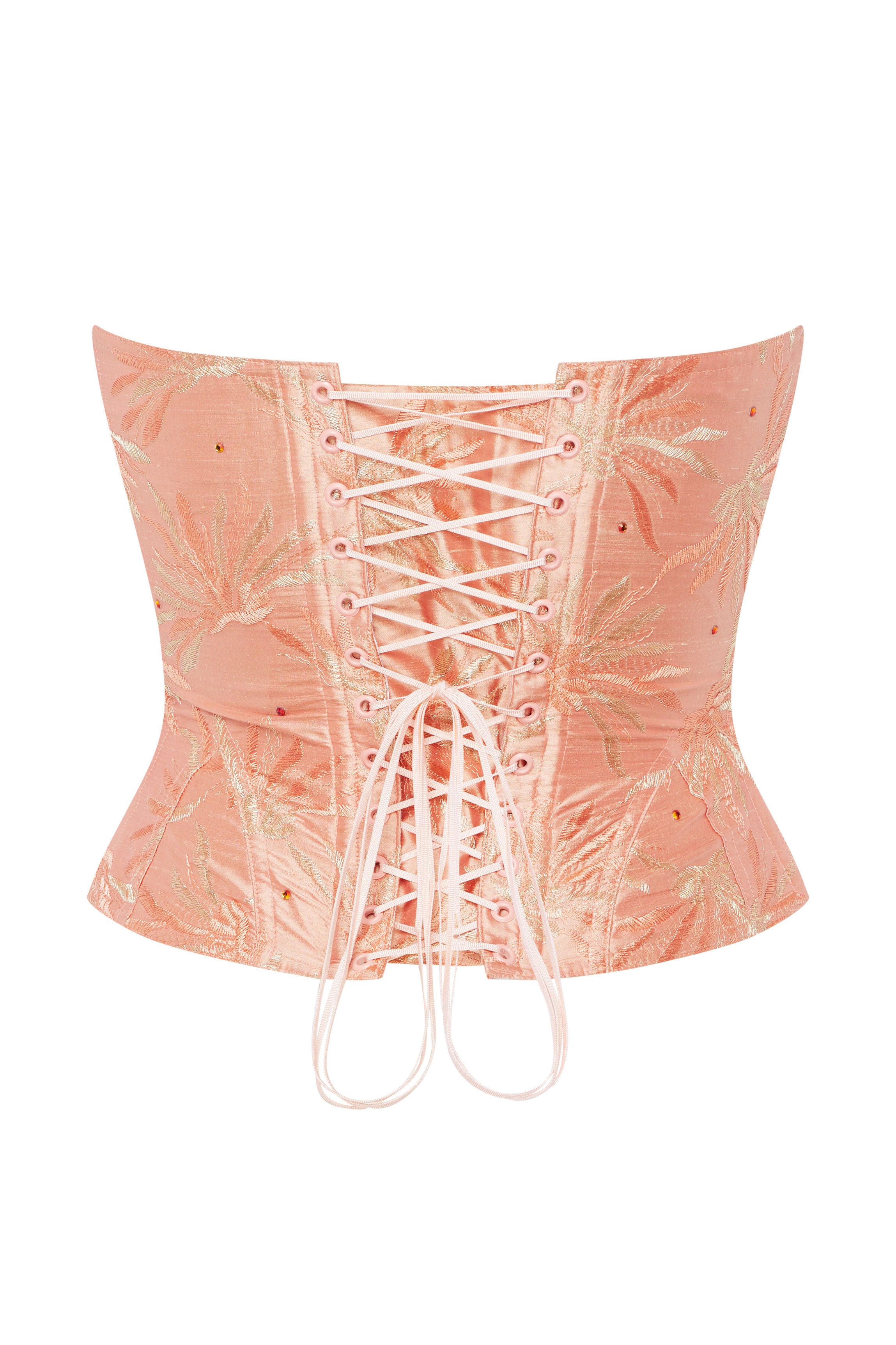 cadolle-corset-soie-orange-victoria image 2