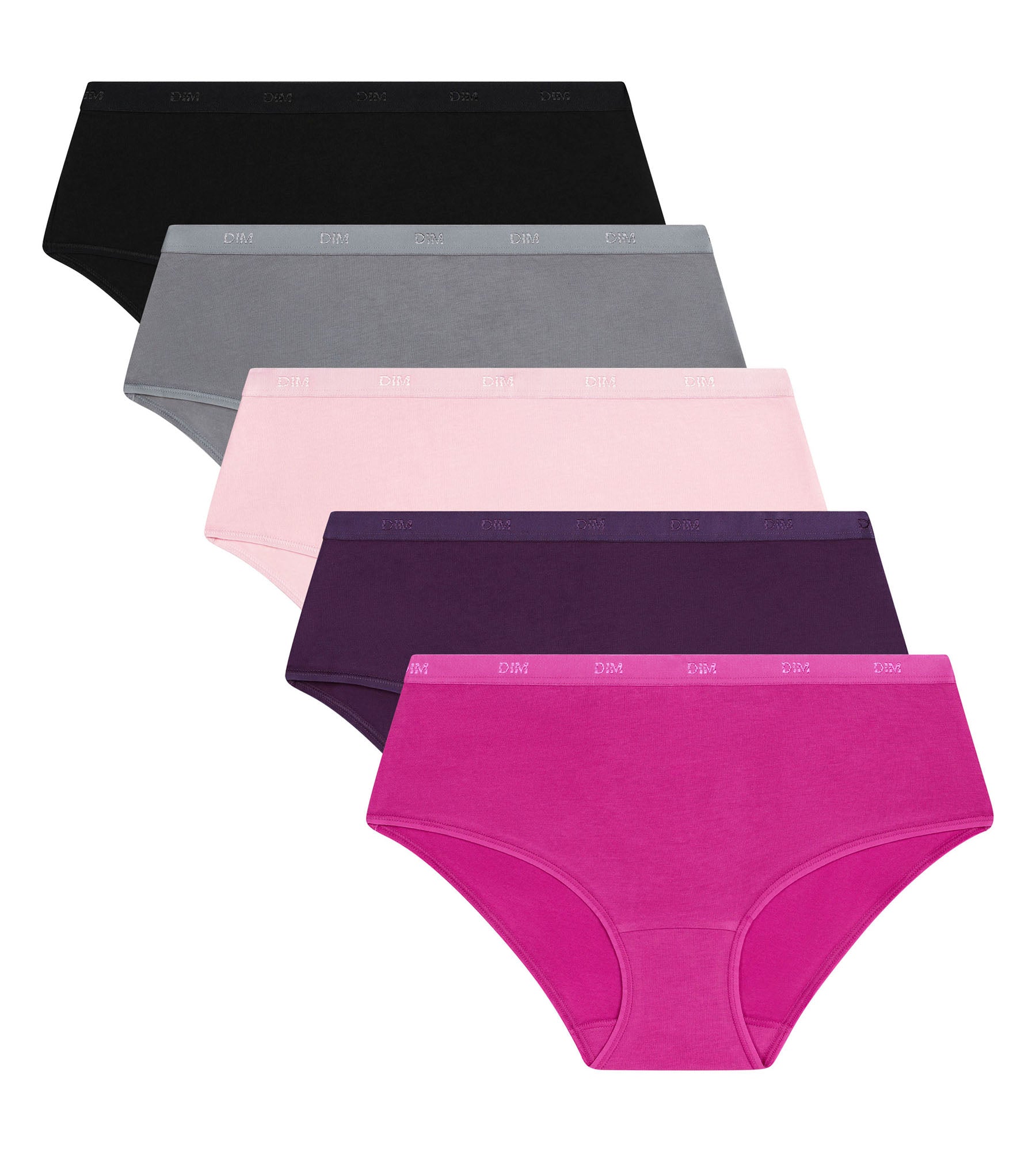 dim-les-pockets-lot-de-5-boxers-femme-coton-stretch-message image 5