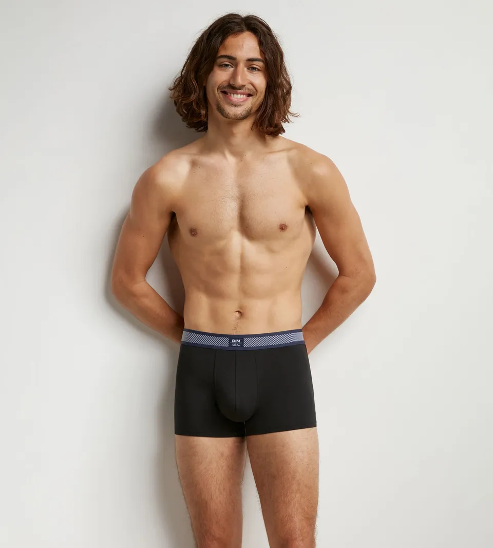 dim-smart-boxer-homme-en-coton-modal-noir-ceinture-ray-e image 1