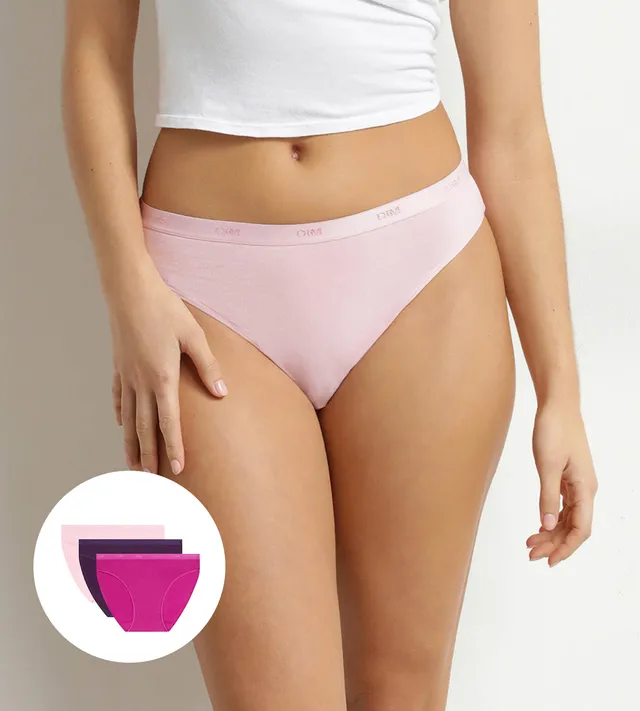dim-les-pockets-lot-de-3-slips-femme-coton-stretch-message image 1