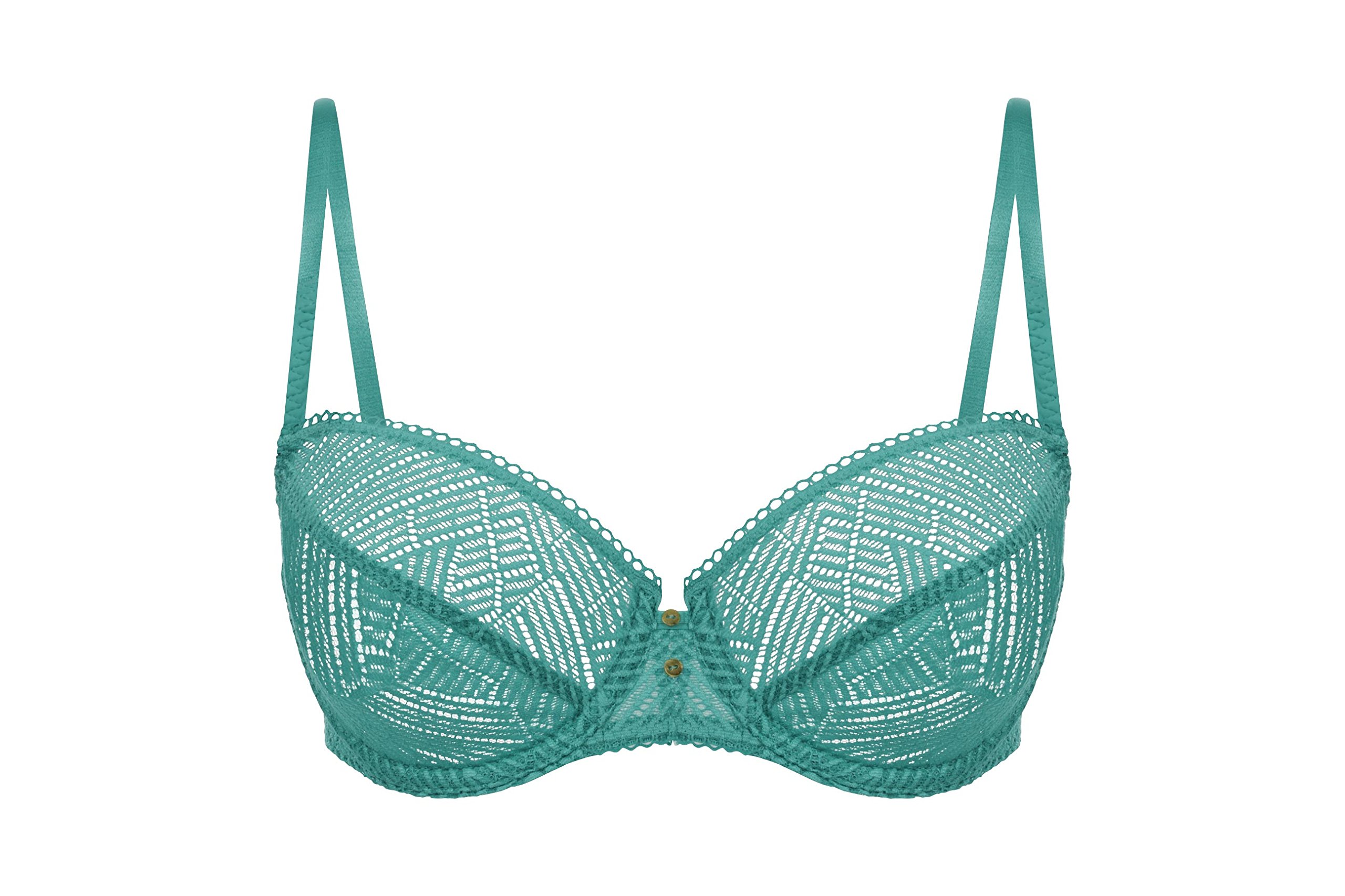 darjeeling-gloria-soutien-gorge-corbeille-dentelle-graphique-femme-vert-95g image 1
