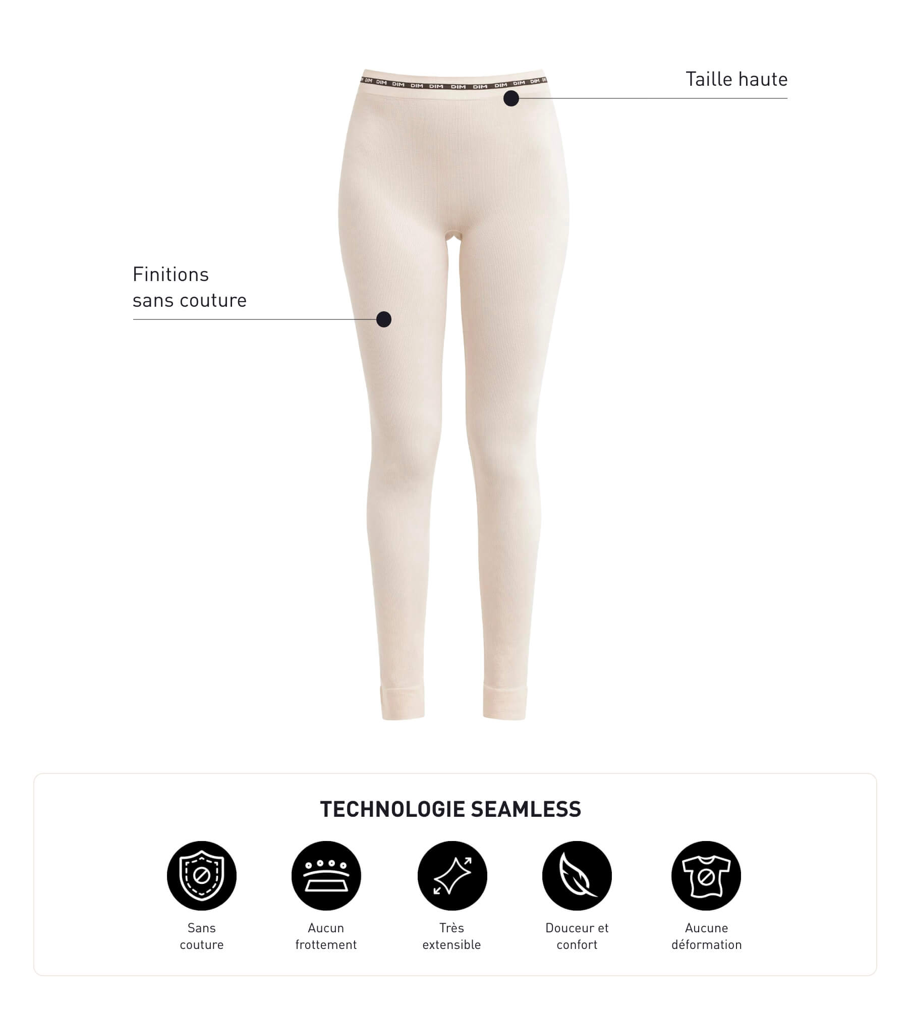 dim-icons-seamless-legging-femme-sans-couture-c-tel-beige-ivoire image 5
