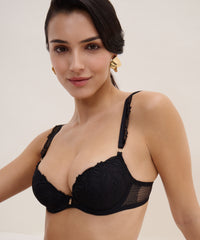 aubade-hidden-treasure-soutien-gorge-push-up-plongeant-noir image 2