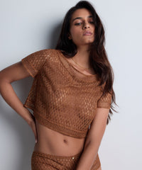 aubade-stardust-dream-top-manches-courtes-amber-gold-2 image 3