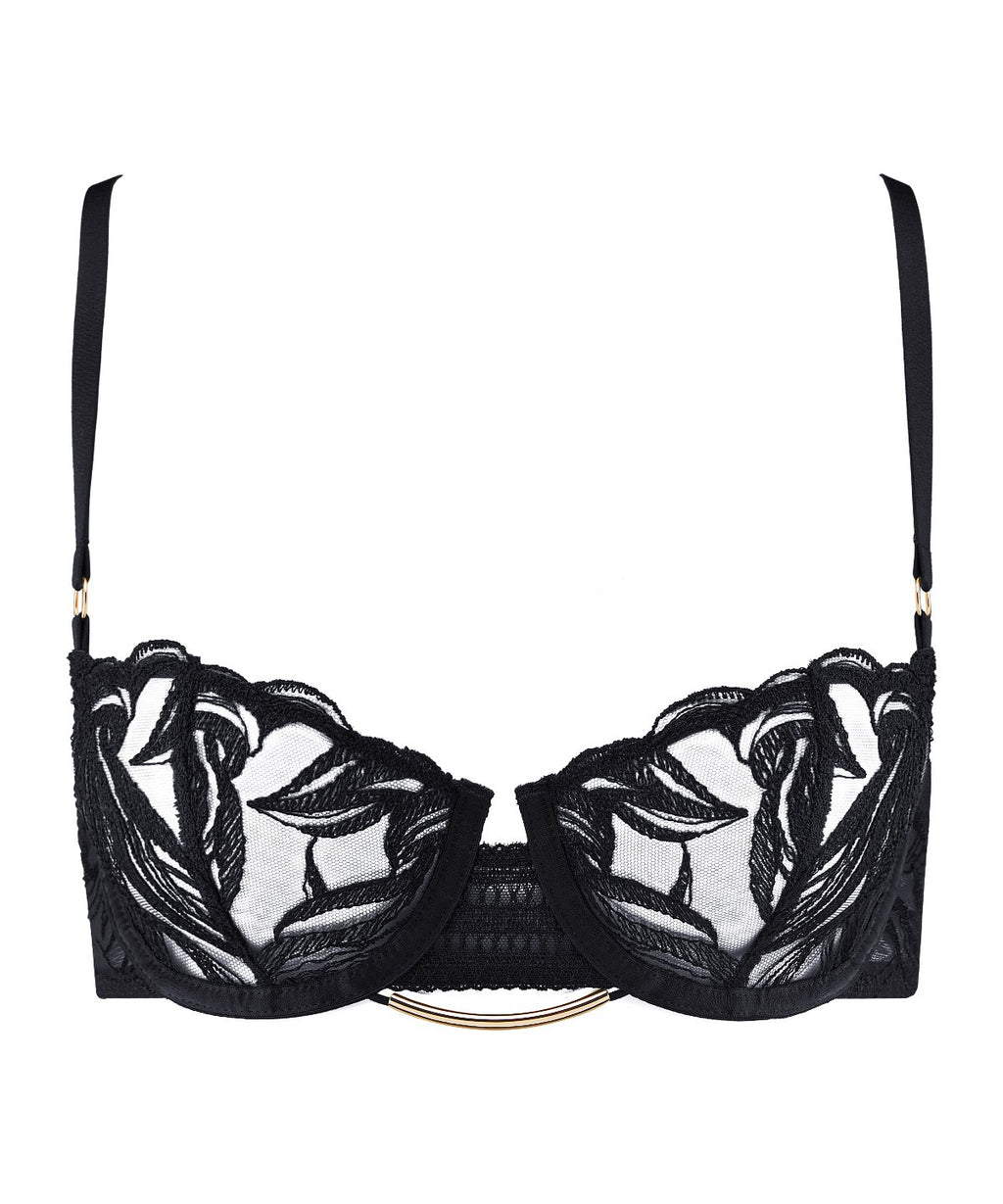 aubade-into-the-groove-soutien-gorge-demi-corbeille-noir image 1