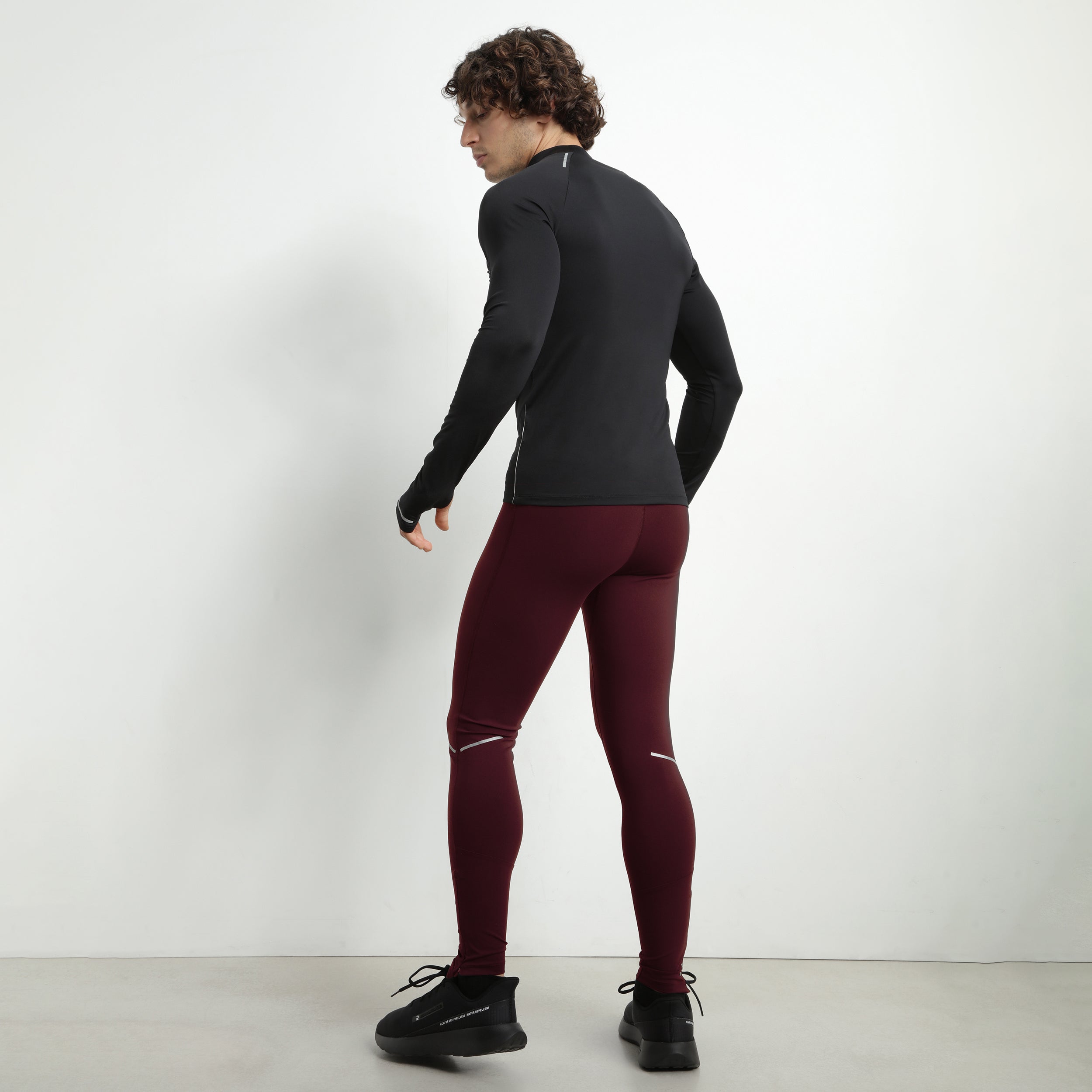 dim-move-legging-sport-homme-microfibre-bordeaux-ajustable image 4