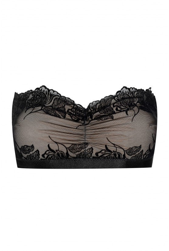 cadolle-soutien-gorge-bandeau-tulle-noir-rose image 1