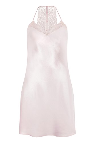 darjeeling-abby-chemise-de-nuit-femme-satin-et-dentelle-rose-40 image 2