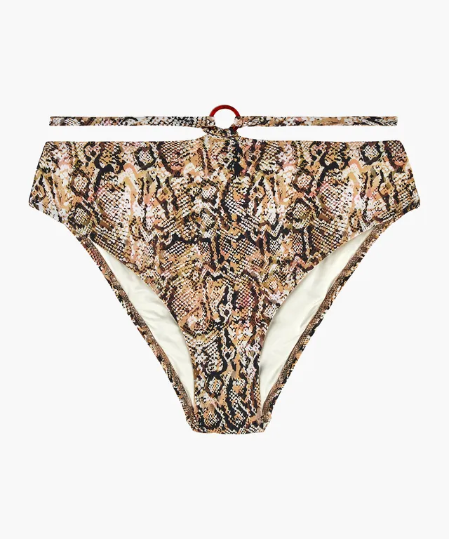 aubade-fierce-spirit-bas-de-maillot-de-bain-taille-haute-serpent image 1