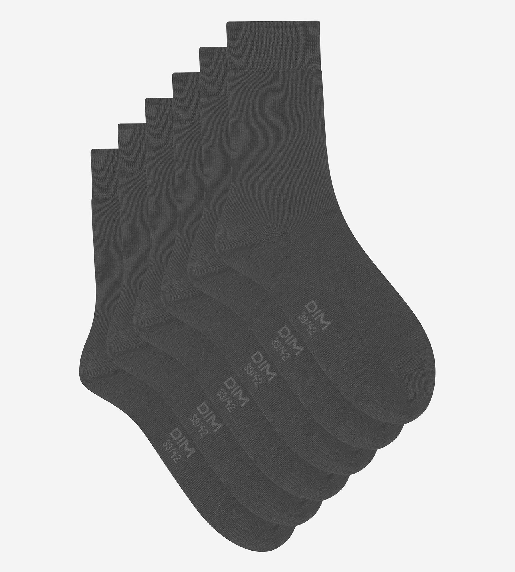 dim-coton-confort-lot-de-3-paires-chaussettes-homme-anthracite image 2