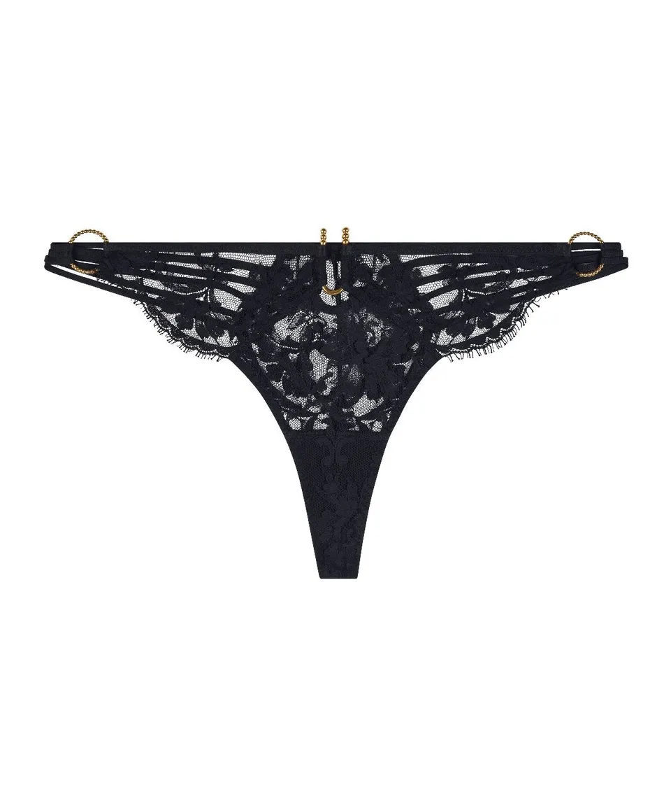 aubade-under-your-spell-tanga-noir-ultra-black image 1