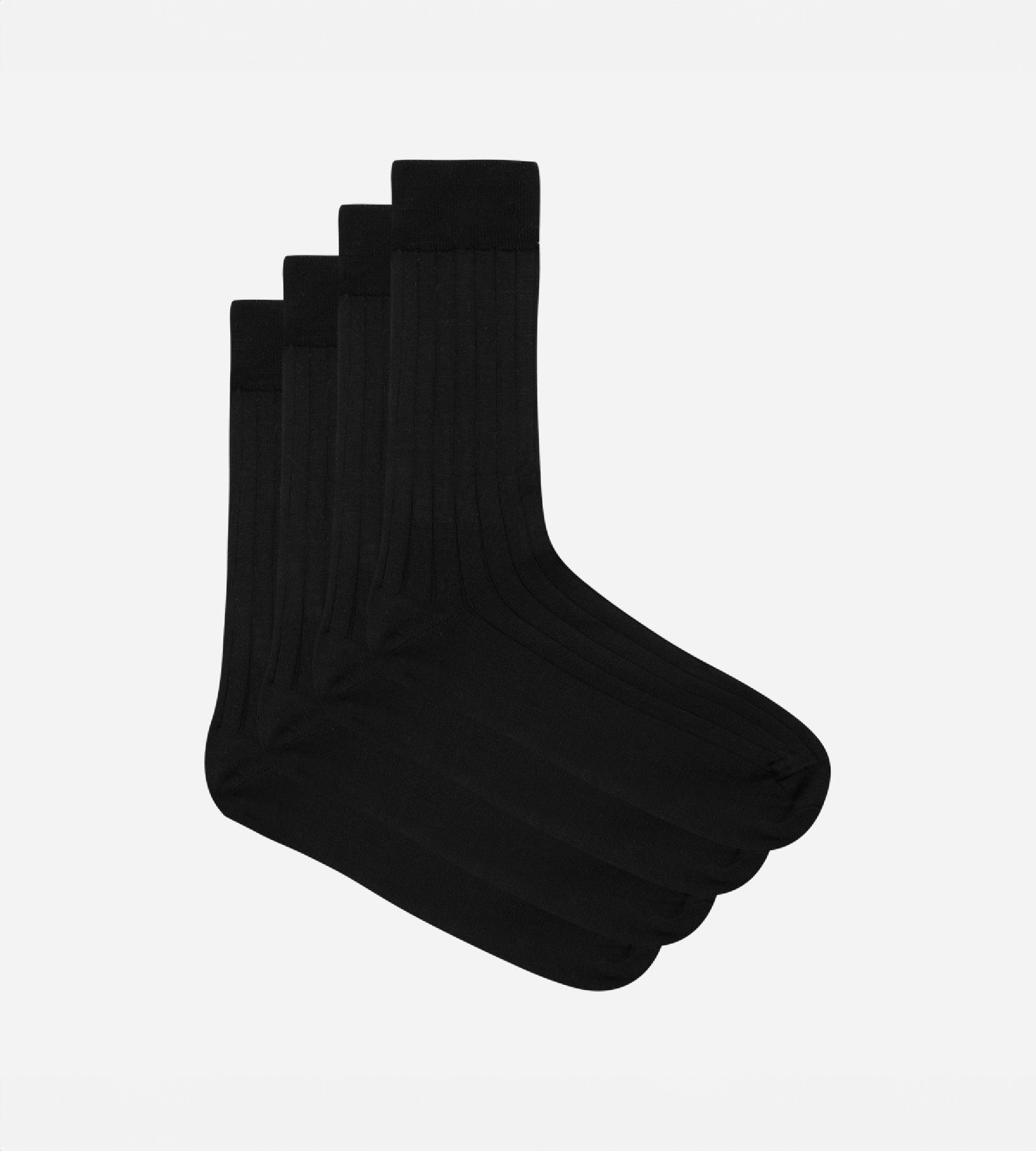 dim-lot-de-2-chaussettes-noires-fil-d-cosse-homme-mi-mollet image 2