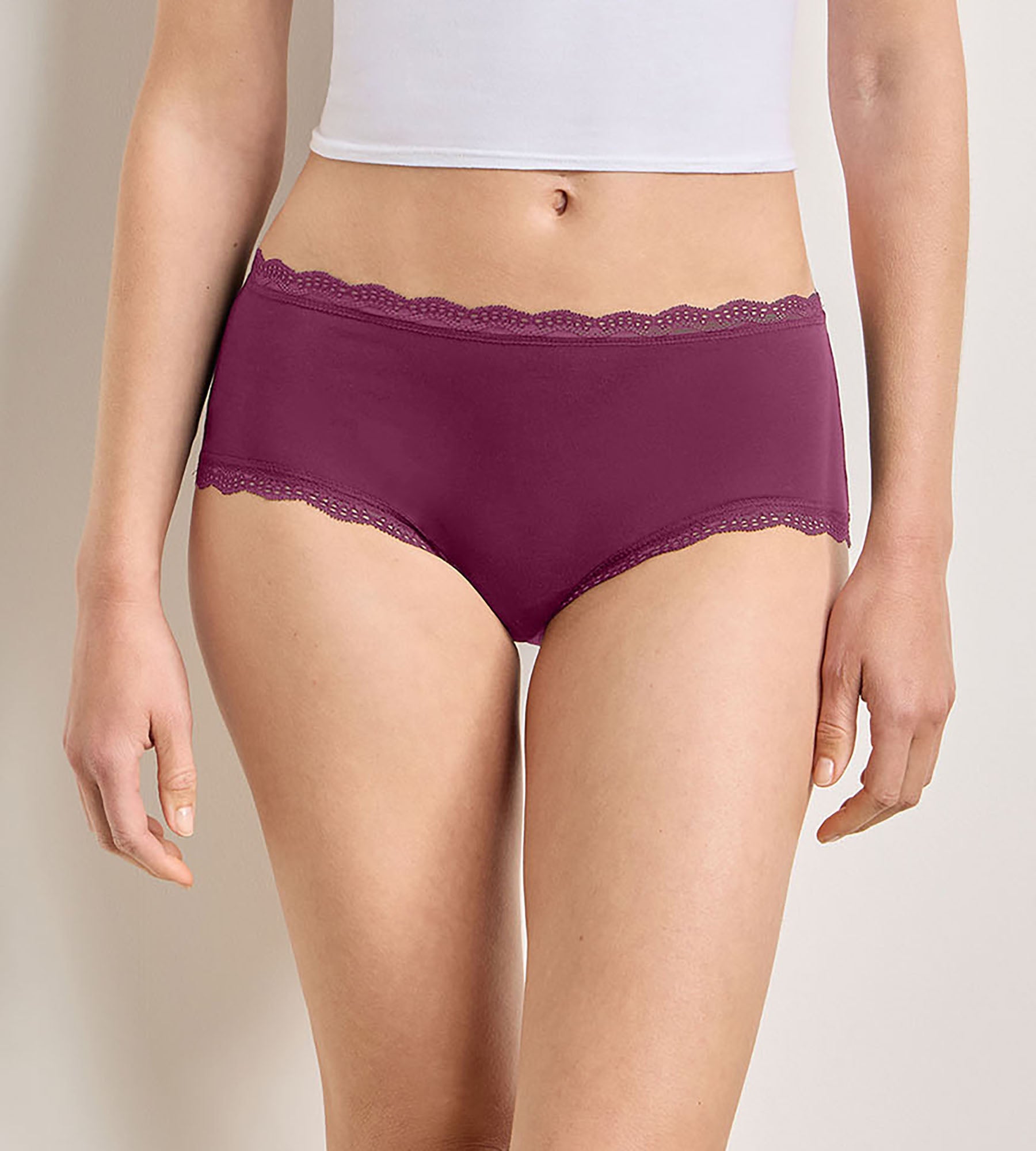 dim-daily-coton-dentelle-lot-de-2-shortys-femme-rose-meraude image 4