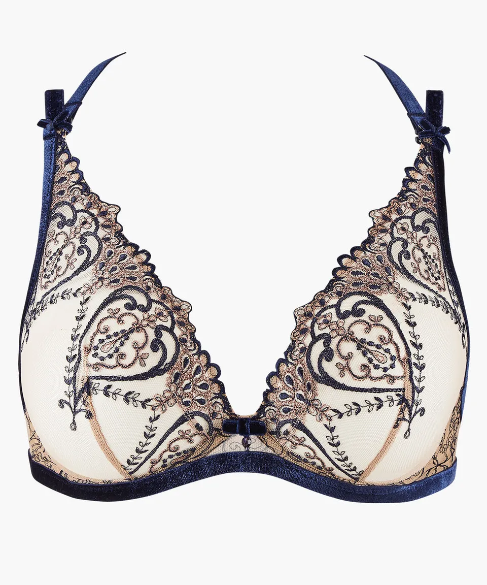 aubade-c-urs-enlac-s-soutien-gorge-triangle-avec-armatures-nightfall image 1