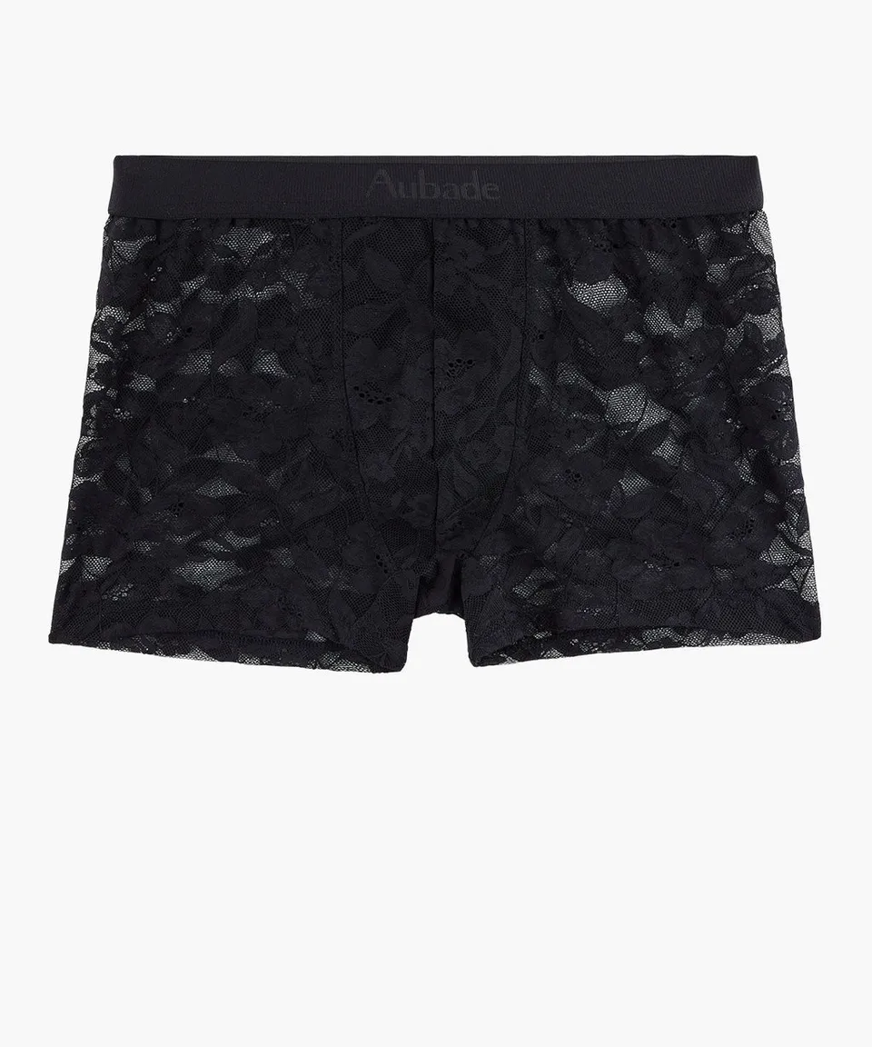 aubade-homme-boxer-dentelle-florale-lace image 1