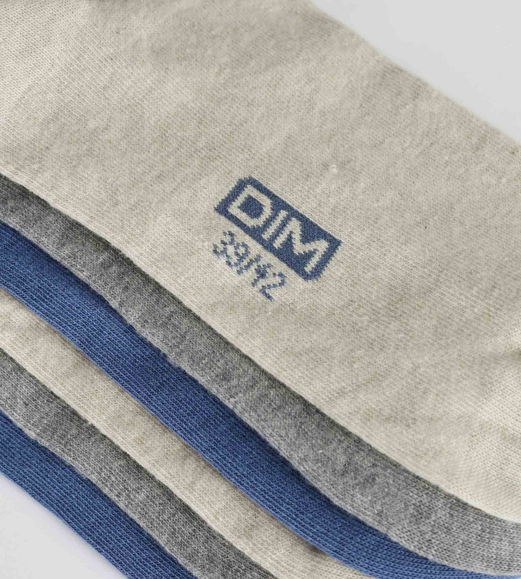 dim-coton-lot-de-3-socquettes-homme-bleu-gris-beige image 3