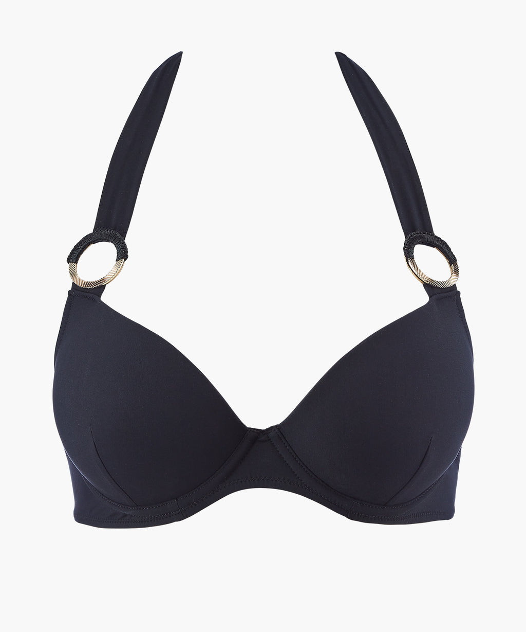aubade-secret-cove-push-up-noir-haut-maillot-plongeant-bonnet-e image 1