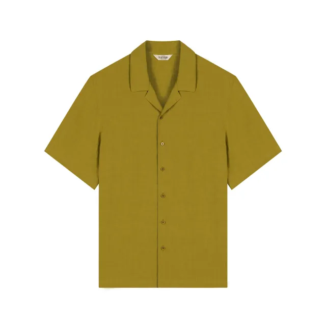 atelier-tuffery-anduze-chemisette-homme-droite-olive-en-lin image 1