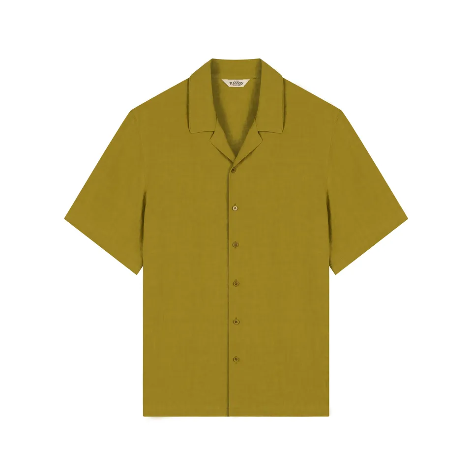 atelier-tuffery-anduze-chemisette-homme-droite-olive-en-lin image 1